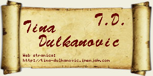 Tina Dulkanović vizit kartica